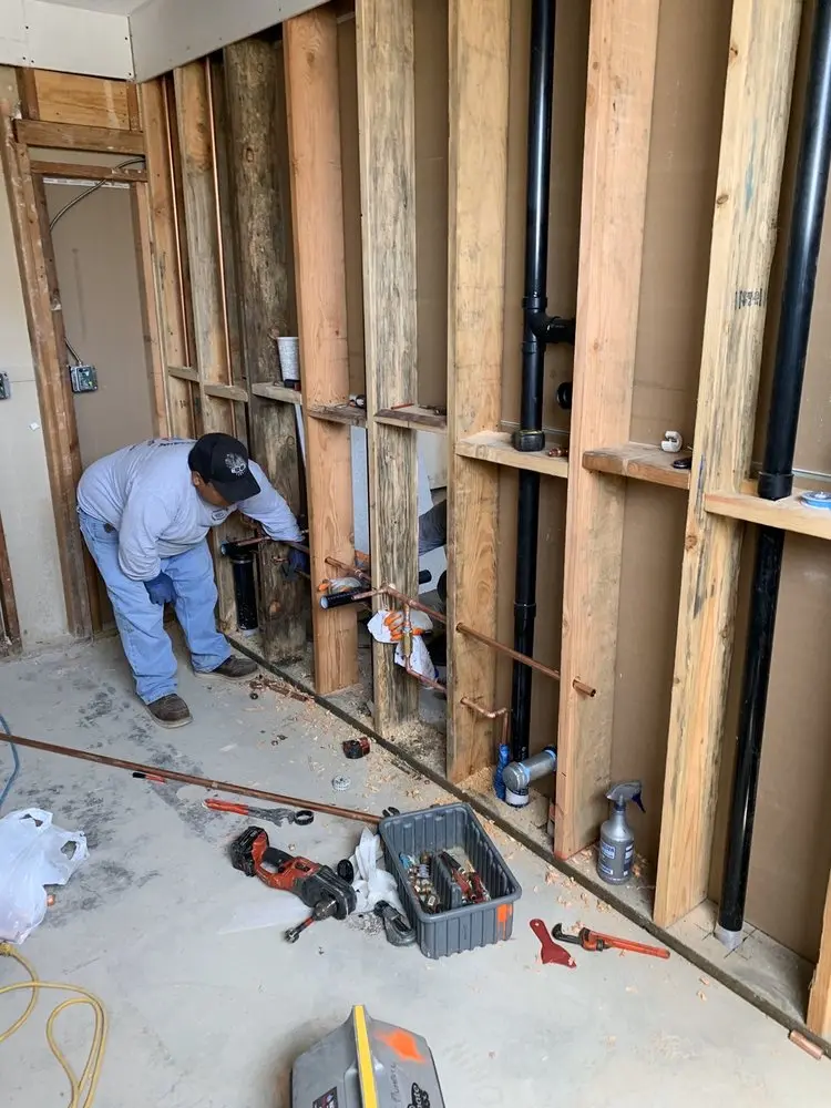 Commercial rough-in plumbing for Water Heater Replacement in New Braunfels